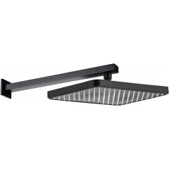 AQ2081MB прямоугольный верхний душ настенный 305х205х25 мм, матовый черный