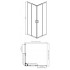 AQ ARI KV 08020CH Душевой уголок квадратный, двери раздвижные 800x800x2000 профиль хром, стекло прозрачное (AQ NAA 1142-80)