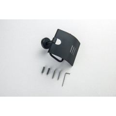 AQ4609MB БЕТТА бумагодержатель с крышкой, матовый черный