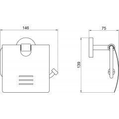 AQ4609MB БЕТТА бумагодержатель с крышкой, матовый черный