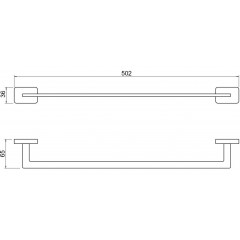 AQ4320MB ЛИБРА полотенцедержатель 450 мм, матовый черный