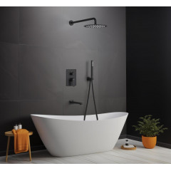 AQ1273MB ОБЕРОН Set 4 в 1 душевой комплект 3 режима, матовый черный