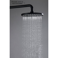 AQ2086MB круглый верхний душ 220*12 мм, матовый черный