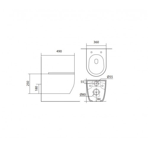 Set AQUATEK ЕВРОПА (рама AQUATEK Standard INS-0000012+звукоизоляционная прокладка+унитаз ЕВРОПА AQ1106-00+тонкое сиденье с механизмом плавного закрыва