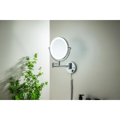 AQ4915CR зеркало косметическое настенное с подсветкой 5х