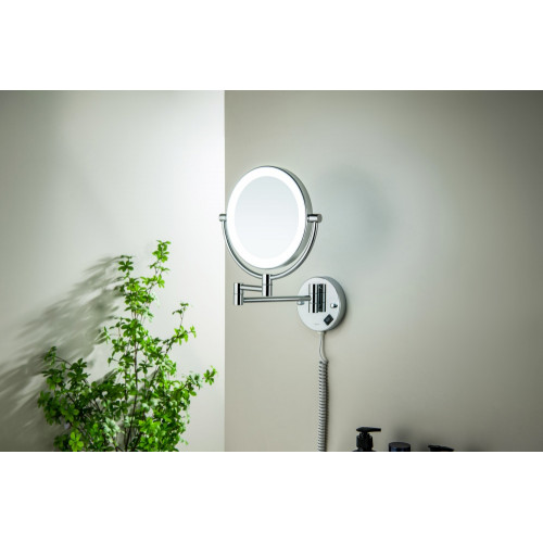 AQ4915CR зеркало косметическое настенное с подсветкой 5х