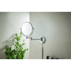 AQ4915CR зеркало косметическое настенное с подсветкой 5х