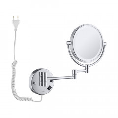 AQ4915CR зеркало косметическое настенное с подсветкой 5х