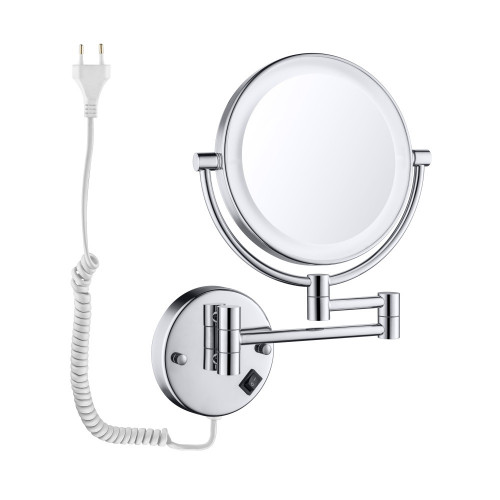 AQ4915CR зеркало косметическое настенное с подсветкой 5х