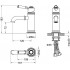AQ1510PG КЛАССИК смеситель для раковины 72, без донного клапана, полир. золото