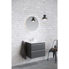 AQ77060-MG Комплект мебели: Тумба 60см ВЕГА с раковиной AQ0460-00, 2 ящика, цвет серый мат