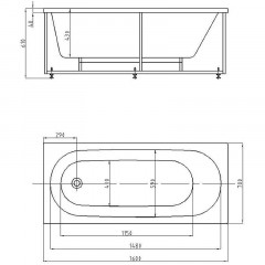 Оберон 160 (только ванна с уп.)