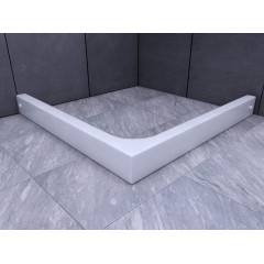 Поддон акриловый, квадрат, с ножками и съемной панелью. БЕЗ СИФОНА. 90*90*15