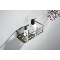 AQ4936BGM полка для душа, оружейная сталь (шлиф. черный хром)