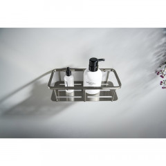 AQ4936BGM полка для душа, оружейная сталь (шлиф. черный хром)