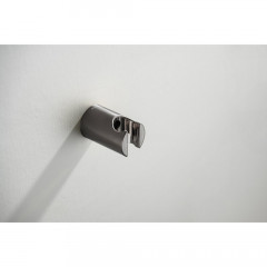 AQ2404BGM держатель ручного душа, оружейная сталь (шлиф. черный хром)