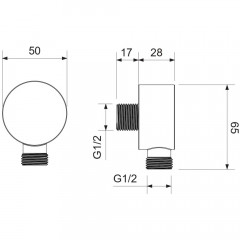 AQ2457BGM шланговое подсоединение, оружейная сталь (шлиф. черный хром)