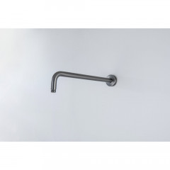 AQ2176BGM держатель верхнего душа настенный 400 мм, оружейная сталь (шлиф. черный хром)