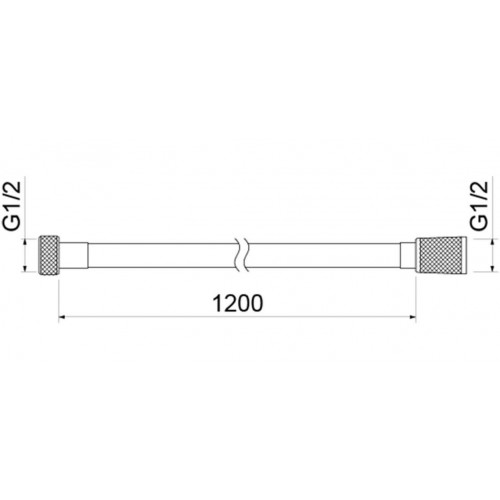 AQ2103CR шланг для душа 120 см нержавейка