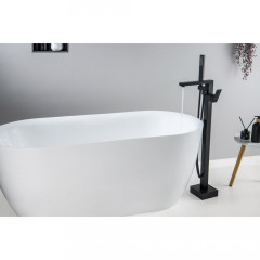 AQ1645MB ЛИБРА смеситель для ванны напольный, матовый черный