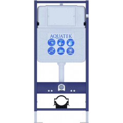 SET AQUATEK ЛЕЯ Т (рама AQUATEK Standard INS-0000012, клавиша KDI-0000017 ,KKI-0000002 крепёж+унитаз ЛЕЯ AQ1199T-00 с тонким сиденьем soft-close