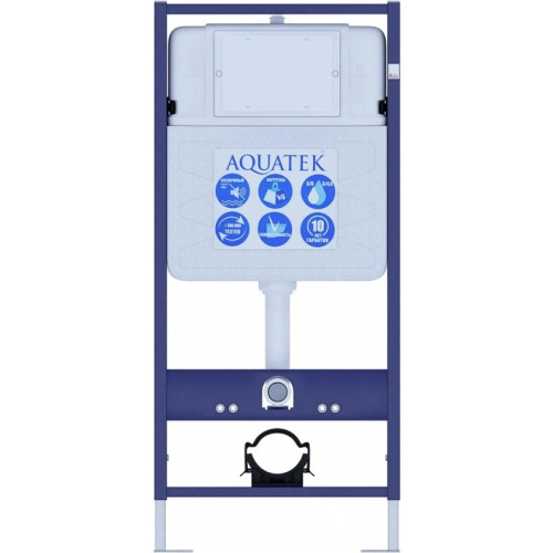 SET AQUATEK ЛЕЯ Т (рама AQUATEK Standard INS-0000012, клавиша KDI-0000017 ,KKI-0000002 крепёж+унитаз ЛЕЯ AQ1199T-00 с тонким сиденьем soft-close