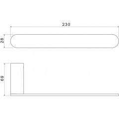 AQ4419MB ЛИРА полотенцедержатель, матовый черный
