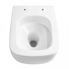 AQ1537T-00 МЕДЕЯ Унитаз подвесной TORNADO безободковый 555*375*335, тонкое сиденье с механизмом плавного закрывания, крепеж
