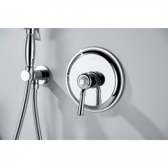 AQ1566CR КЛАССИК смеситель для душа 1 режим (внешняя и скрытая часть)