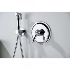 AQ1566CR КЛАССИК смеситель для душа 1 режим (внешняя и скрытая часть)