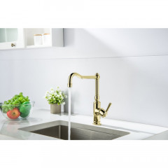 AQ1580PG КЛАССИК смеситель для кухни, полир. золото