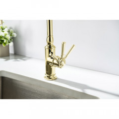 AQ1580PG КЛАССИК смеситель для кухни, полир. золото