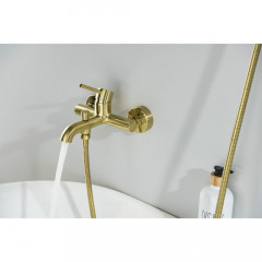 AQ1340BG ЕВРОПА смеситель для ванны, шлиф. золото