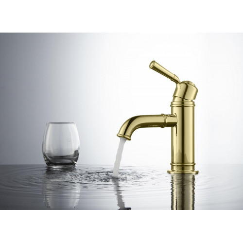 AQ1510PG КЛАССИК смеситель для раковины 72, без донного клапана, полир. золото