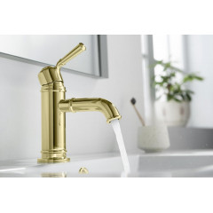 AQ1510PG КЛАССИК смеситель для раковины 72, без донного клапана, полир. золото