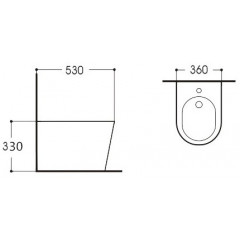 AQ1057-00 ВЕГА Биде подвесное 530*360*330