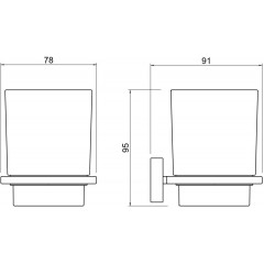 AQ4304MB ЛИБРА стакан с держателем, матовый черный