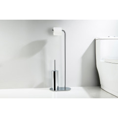 AQ4231CR ОБЕРОН держатель туалетной бумаги с ершиком напольный