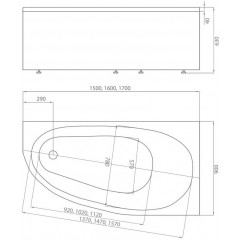 Ванна Дива 160*90 правая