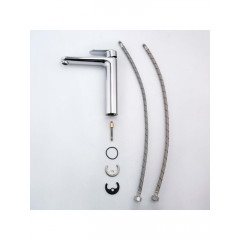 AQ1804CR НИКА смеситель для раковины высокий 190 без донного клапана