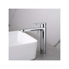 AQ1804CR НИКА смеситель для раковины высокий 190 без донного клапана