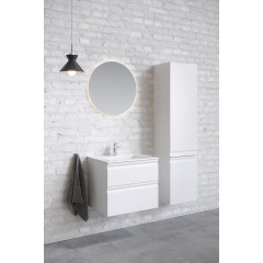 AQ70035L-MW Пенал ВЕГА 35 см, 2 двери, цвет белый матовый, петли слева