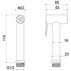 AQ2057MB гигиенический ручной душ, матовый черный