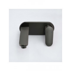 AQ1813BGM НИКА смеситель для раковины настенный (внешняя и скрытая часть), оружейная сталь