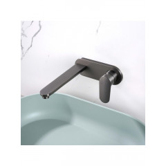 AQ1813BGM НИКА смеситель для раковины настенный (внешняя и скрытая часть), оружейная сталь