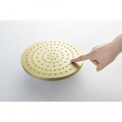 AQ2343BG ЕВРОПА термостатическая душевая система (смеситель для душа) 220мм, шлиф. золото