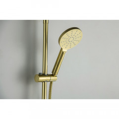 AQ2343BG ЕВРОПА термостатическая душевая система (смеситель для душа) 220мм, шлиф. золото
