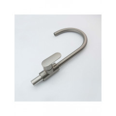 AQ1882BGM НИКА смеситель для кухни (полукруглый излив), оружейная сталь