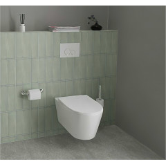 KDI-0000015 (005A) Панель смыва Белая ободок хром (клавиши круглые)