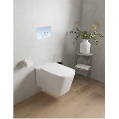 KDI-0000015 (005A) Панель смыва Белая ободок хром (клавиши круглые)